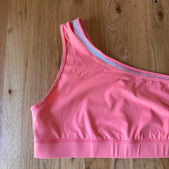 NWT Fourlaps Solo One Shoulder Sports Bra in Blush/White Size XXL - Picture 5 of 10